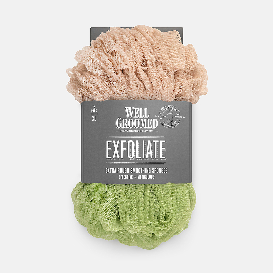 Well Groomed Extra Rough Smoothing Sponges - Two Pack