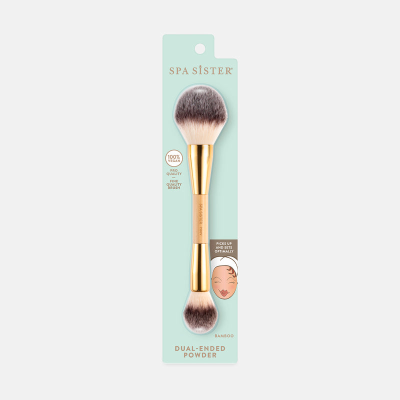 Dual-Ended Powder Veil - Vegan Bamboo Brush