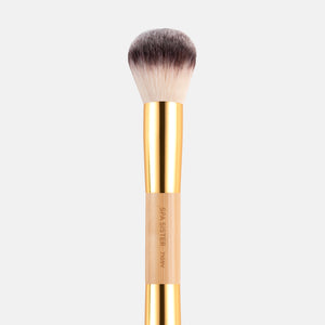 Dual-Ended Blush Powder Highlighter - Vegan Bamboo Brush