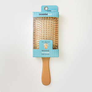 Bamboo Paddle Wood Bristle Hair Brush - BathAccessoriesWholesale